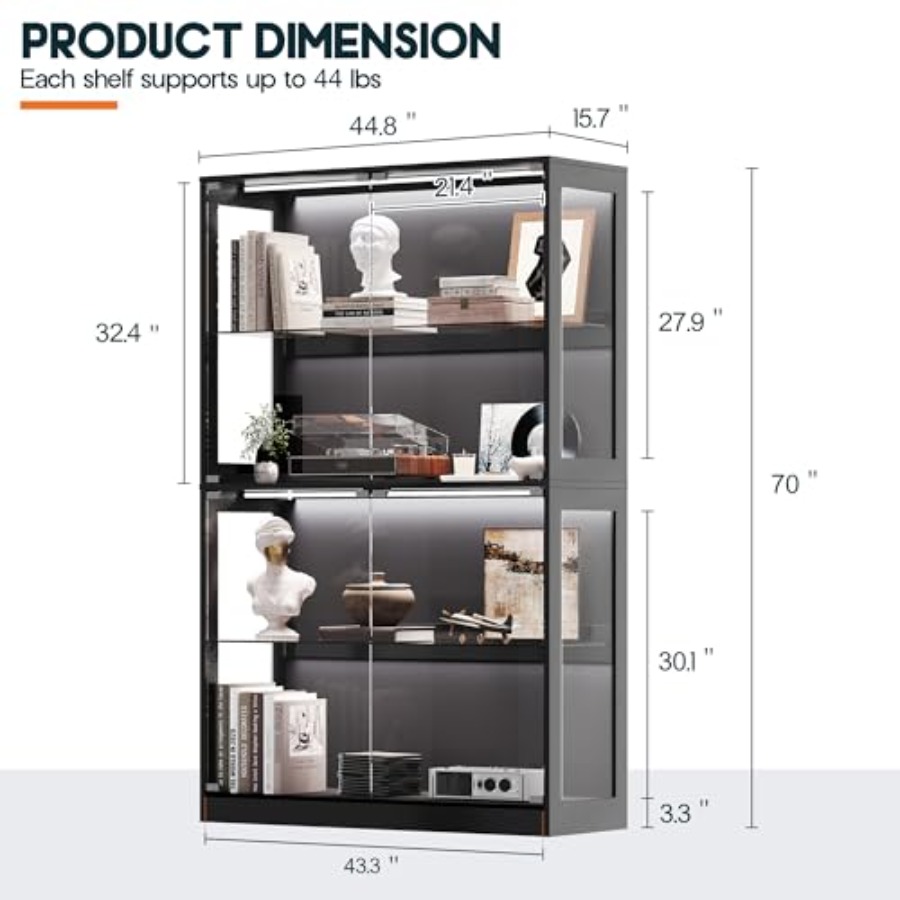 45-Inch RGB Display Cabinet wi - Glass Cabinet Display review and price