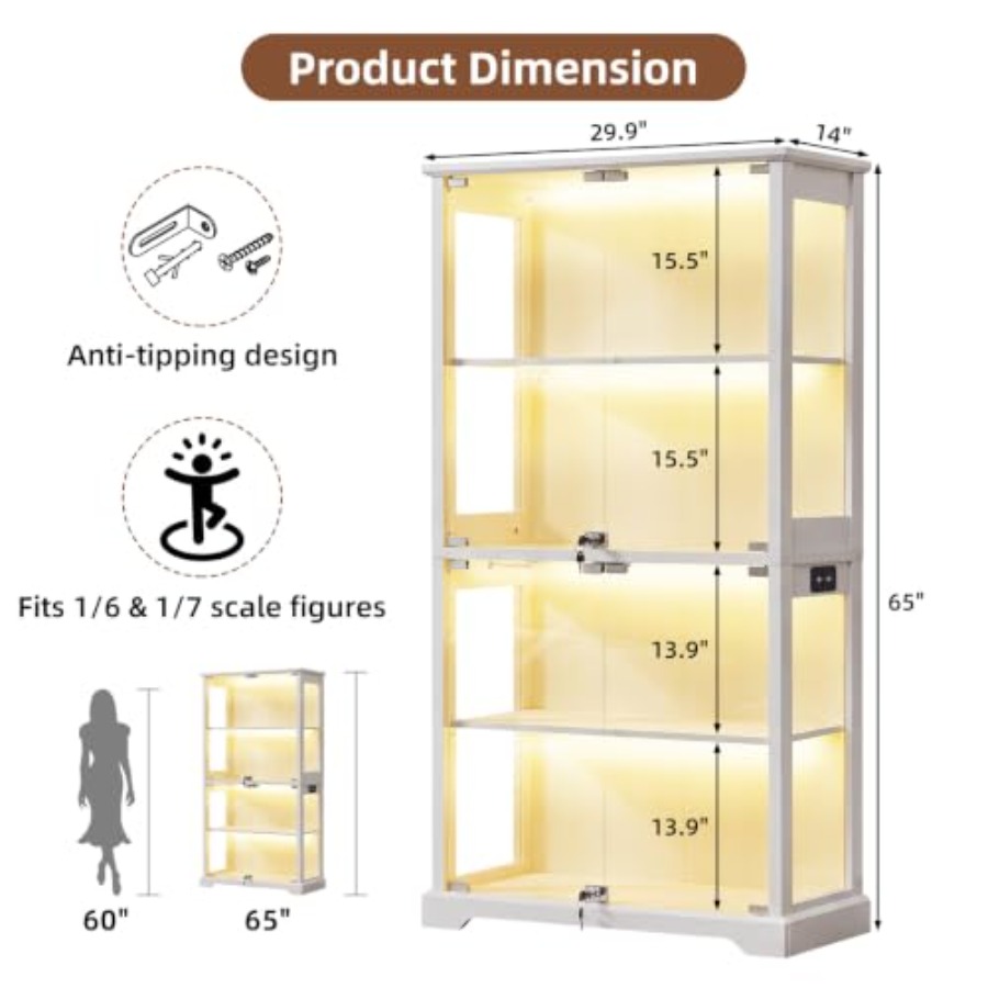 Farmhouse Glass Display Cabine - Glass Cabinet Display review and price