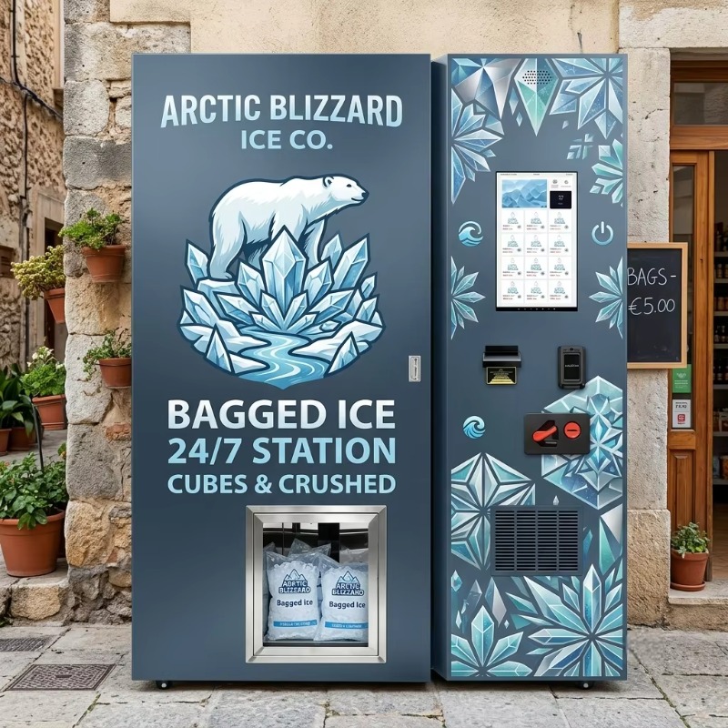 High Capacity 450kg Bagged Ice - Bill Acceptor Vending review and price