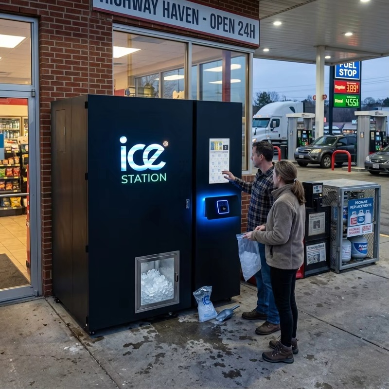 High Capacity 450kg Bagged Ice - Bill Acceptor Vending review and price