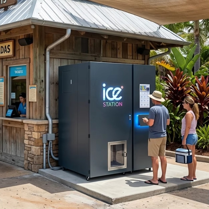 High Capacity 450kg Bagged Ice - Bill Acceptor Vending review and price
