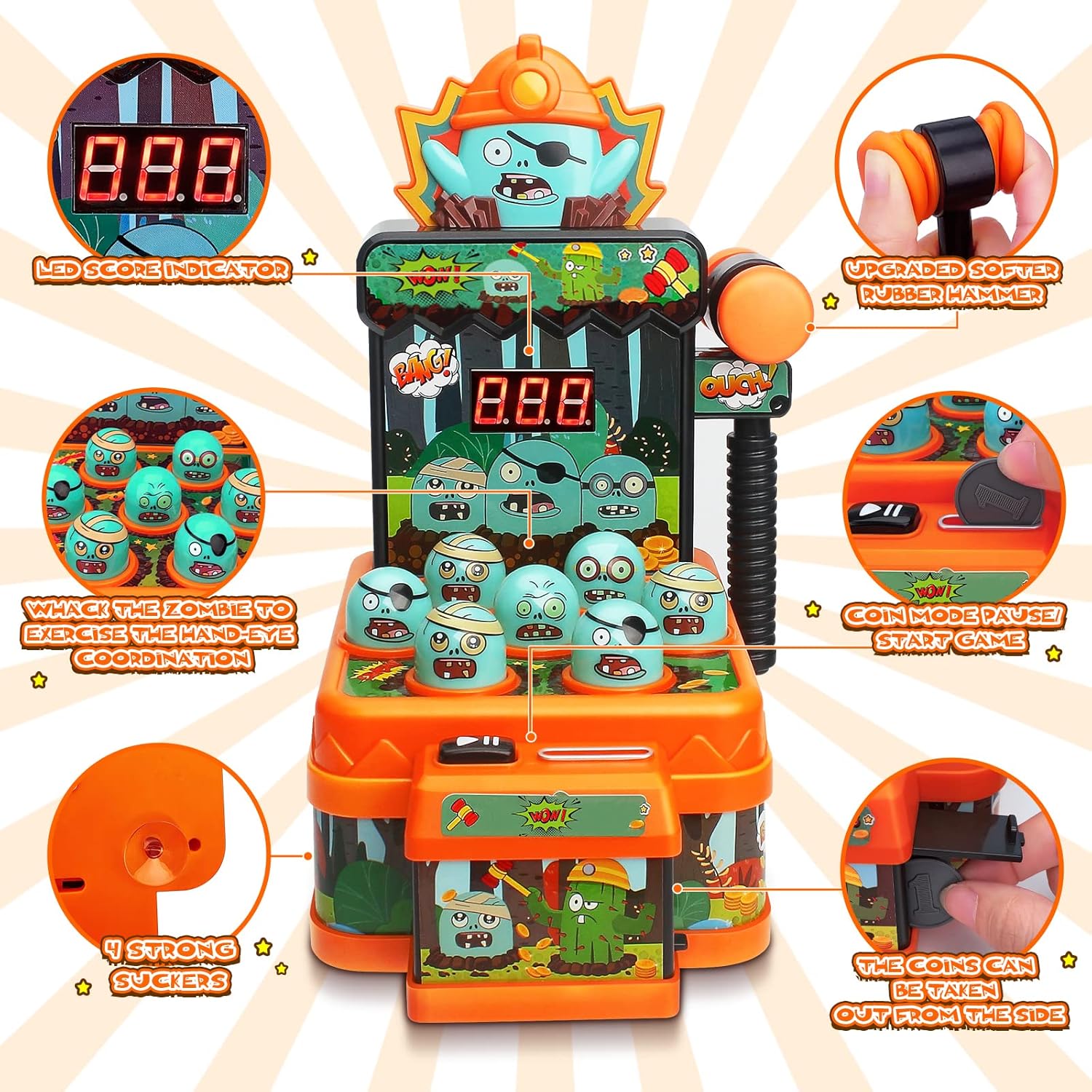 Zombies Whack Game Toys for Ki - Skee Ball Arcade review and price