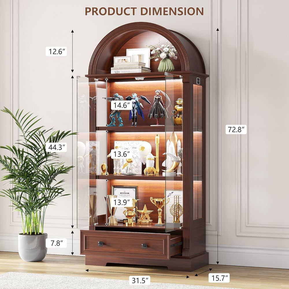 Curio Cabinet with Glass Do& L - Glass Cabinet Display review and price
