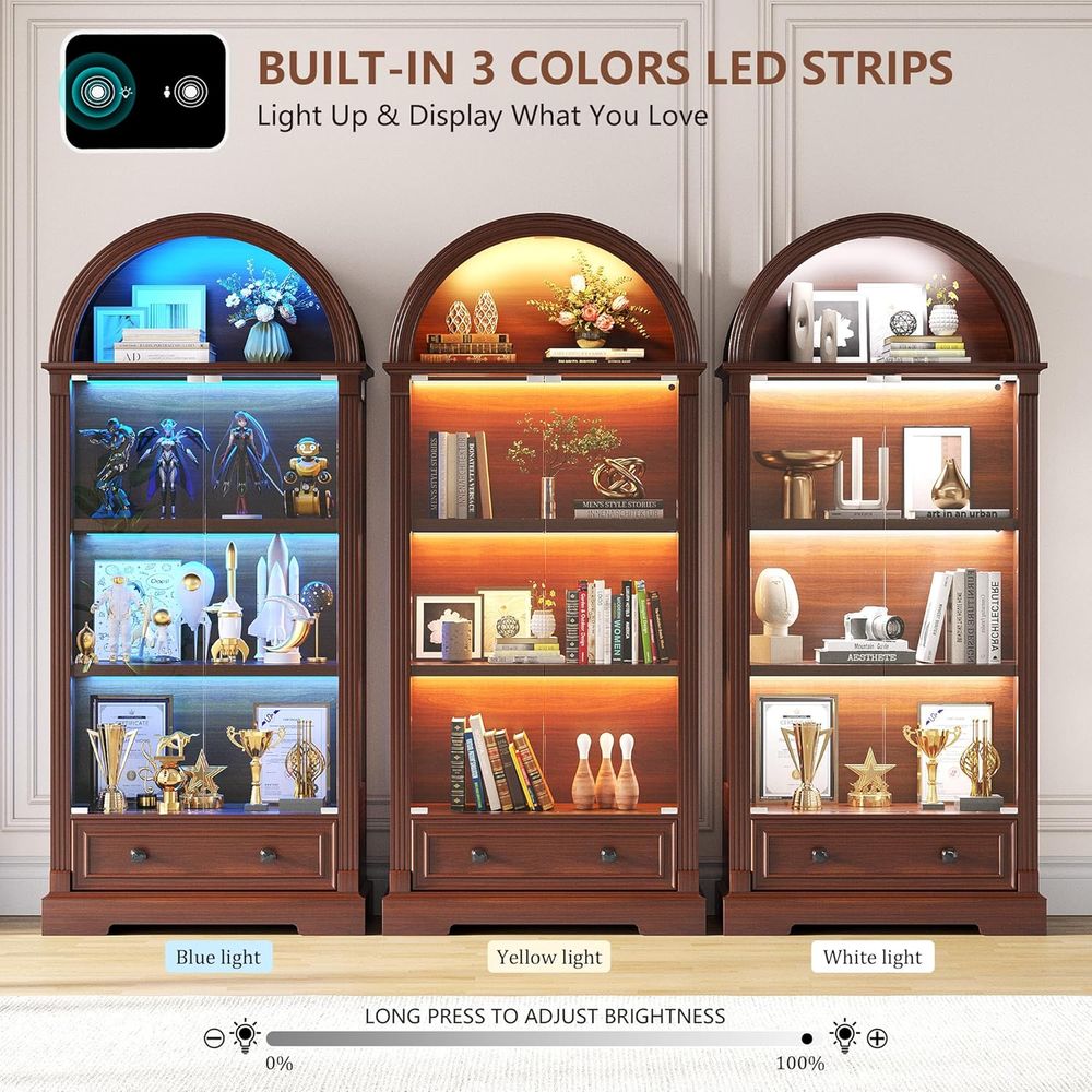 Curio Cabinet with Glass Do& L - Glass Cabinet Display review and price