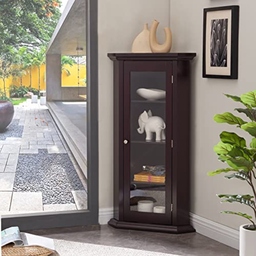 Corner curio display cabinet f - Glass Cabinet Display review and price