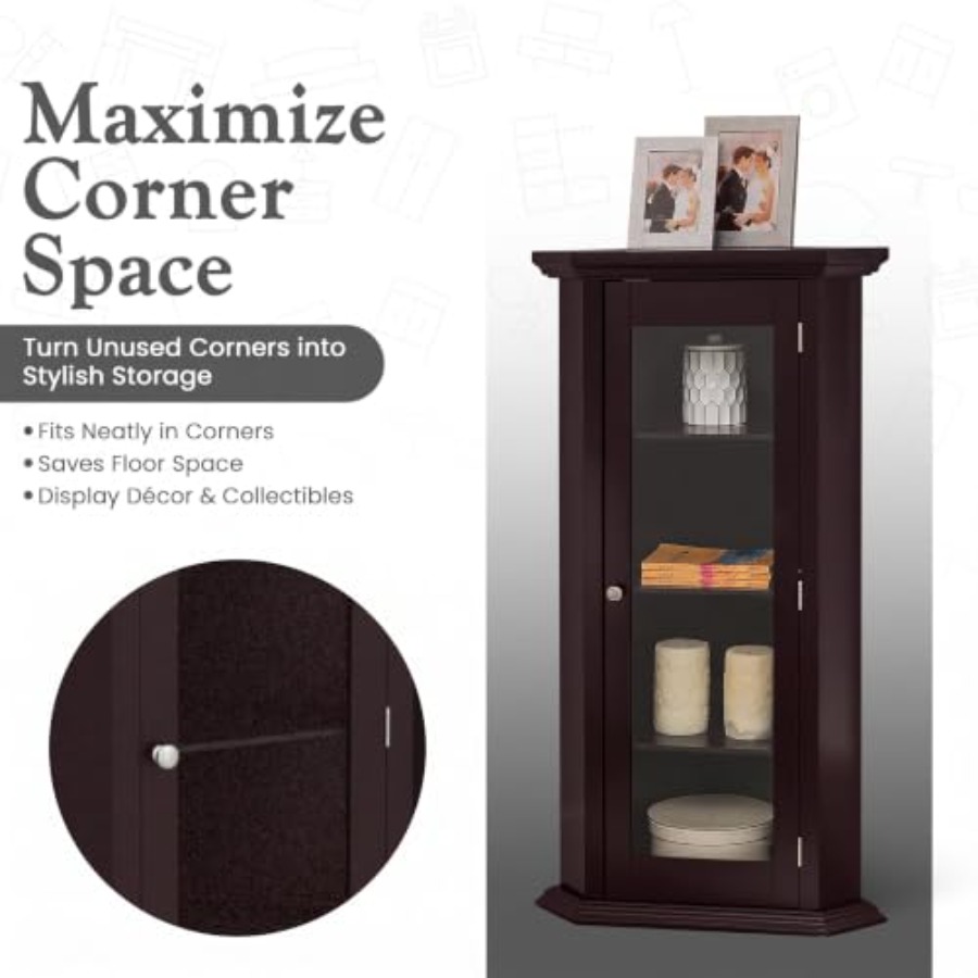 Corner curio display cabinet f - Glass Cabinet Display review and price
