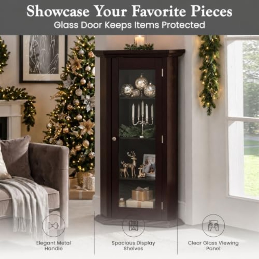 Corner curio display cabinet f - Glass Cabinet Display review and price