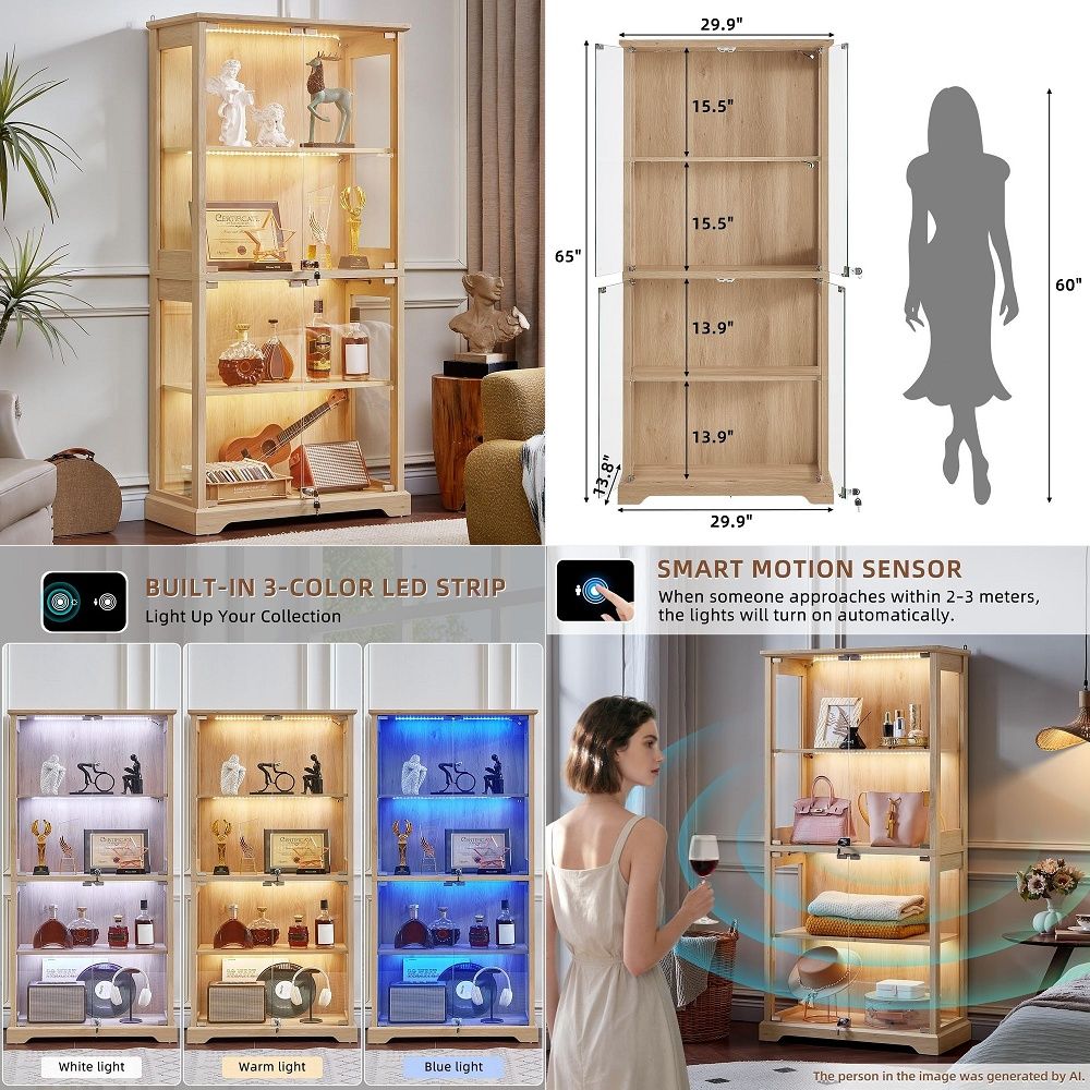 Farmhouse Glass Display Cabine - Glass Cabinet Display review and price