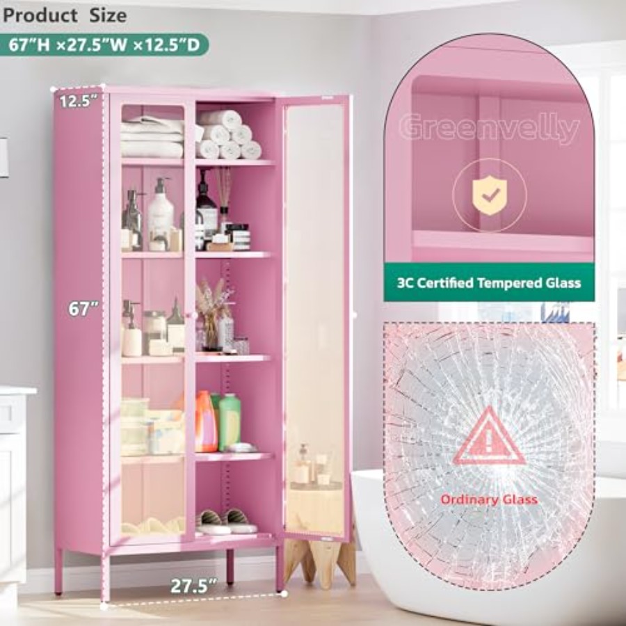 5-Tier Glass Display Cabinet f - Glass Cabinet Display review and price